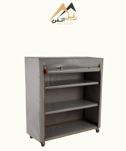 دولاب كبير كوري ثلاث رفوف رصاصي