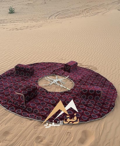 فرشة دائرية 3*3 تركي احمر