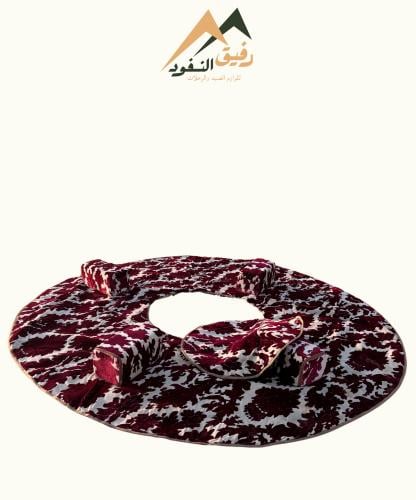 فرشه دائرية 3*3 ابو طير عنابي