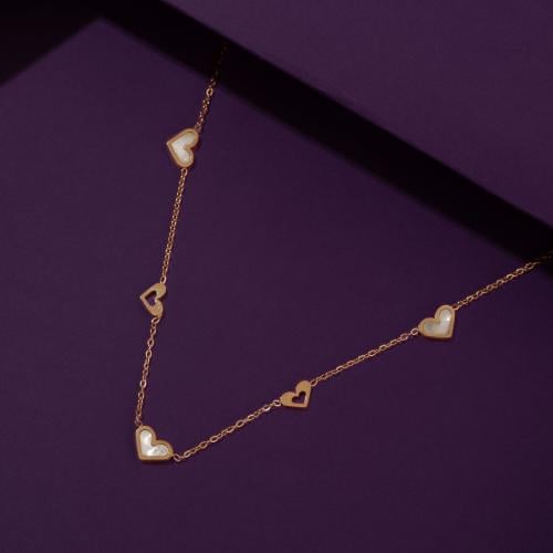 Heart Necklace /Gold Color - Stainless Steel