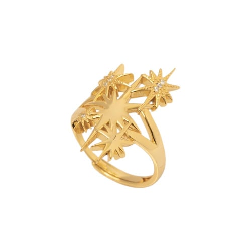 Roland Stars Ring | 925 Sterling Silver Gold Color...