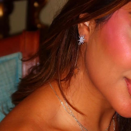 ROLAND STARS Earrings /SILVERفضة مطلي بالذهب