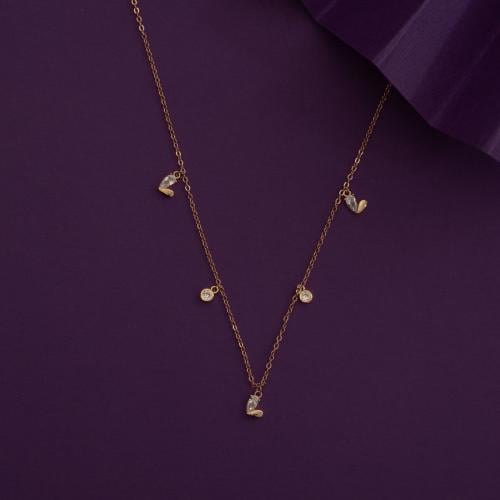 LOVE FOREVER Necklace / Gold Color - Stainless Ste...