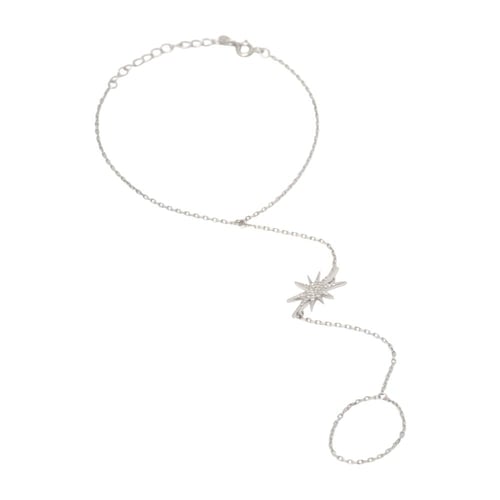 ROLAND STAR Hand Chain / SILVERفضة مطلي بالذهب