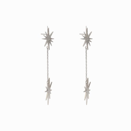 ROLAND STARS Earrings /SILVERفضة مطلي بالذهب