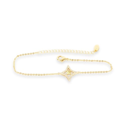 سوار ذهبي - فصوص زركون فص اصفر