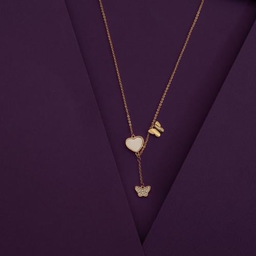 Love ROLAND Necklace / Gold Color - Stainless Stee...