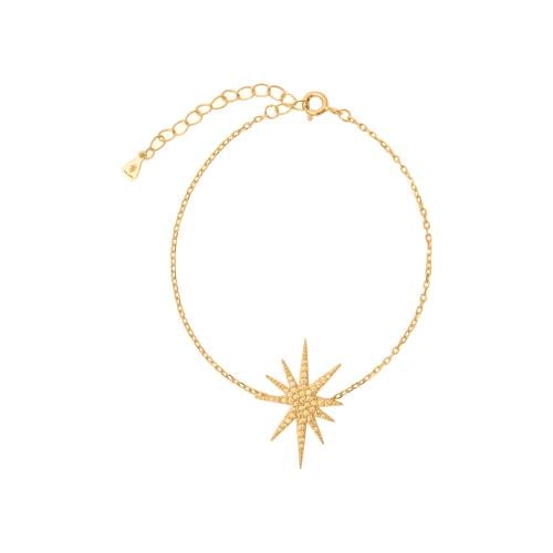 Roland Star Bracelet – Gold Color-SILVERفضة مطلي ب...
