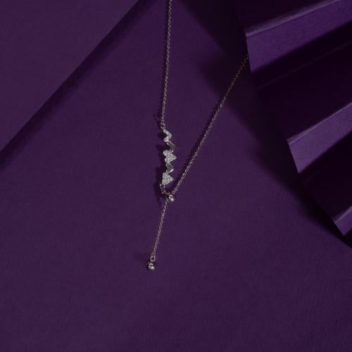 MAY Necklace / Silver Color - Stainless Steel