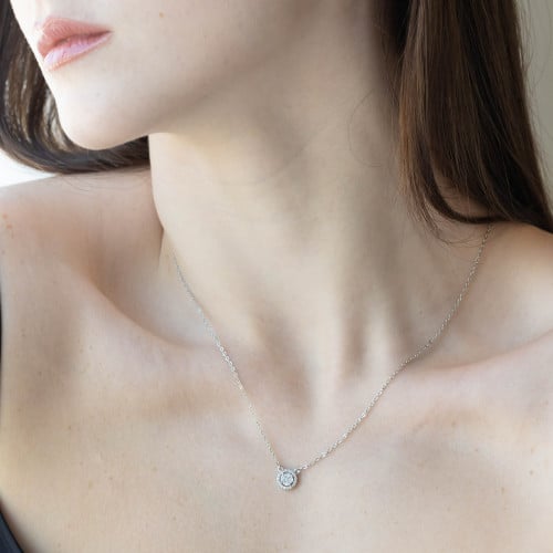 قلادة نون - فضي