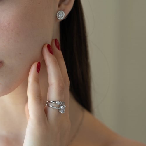 خاتم سوفت - فضي قطعتين