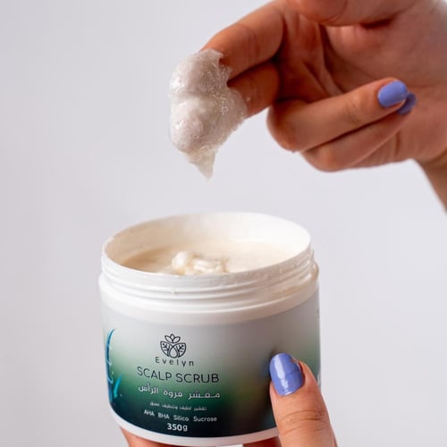 مقشر فروة الراس+ هديه فرشة تدليك الفروه