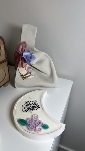 شمعة هلال رمضان مع بكج قماش