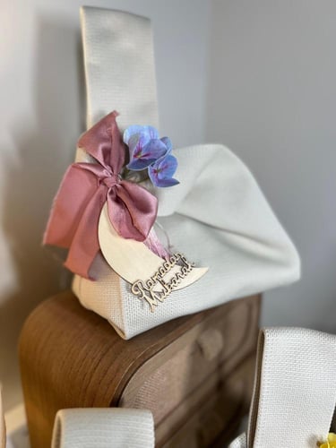 شمعة رمضان مدورة مع بكج قماش