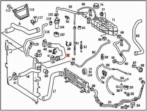 لي خرطوش مبرد راديتر مرسيدس 163 رقم 1635010182
