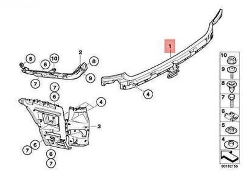 بلاستيك صدام خلفي BMW E82 رقم 51127170665