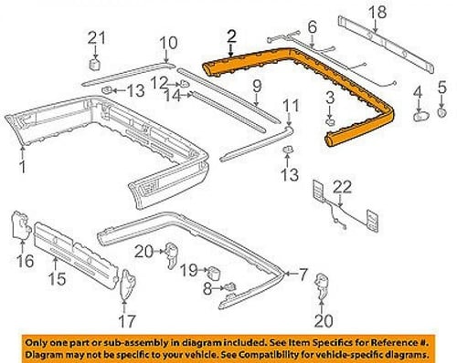 حزام صدام خلفي وسط تجاري مرسيدس 210 رقم 2108850221