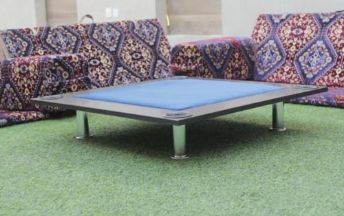 طاولة بلوت المقاس الوسط اللون أزرق