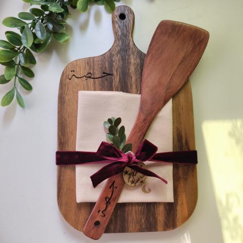 بكج قطاعة وملعقه خشبيه