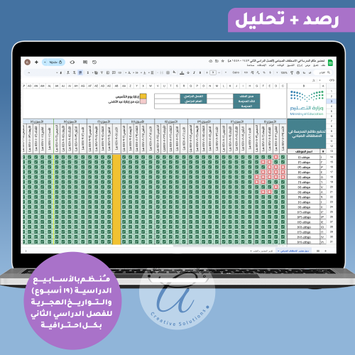 سجل تحضير طاقم المدرسة في الاصطفاف الصباحي حسب تقو...