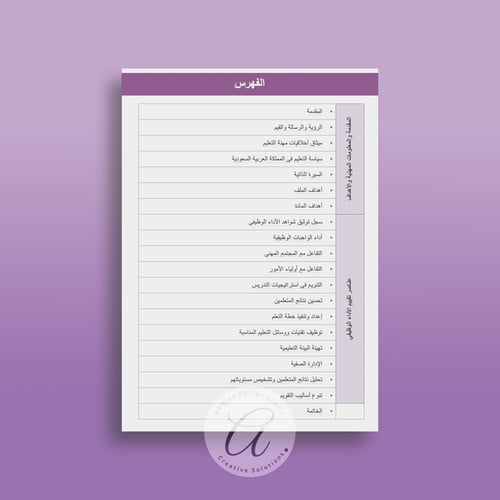 ملف إنجاز المعلم وفق معايير الأداء الوظيفي