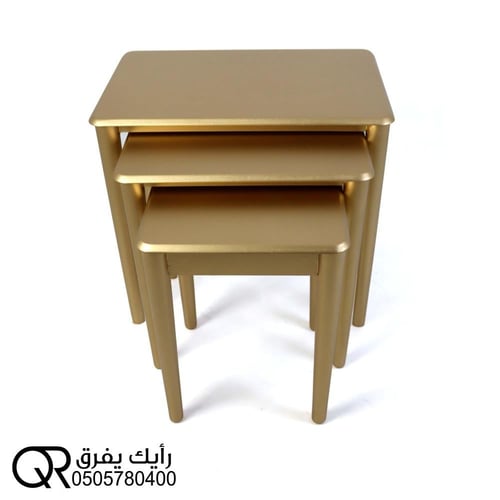 طقم طاولات جانبية "إيليغانس" الخشبي متدرج