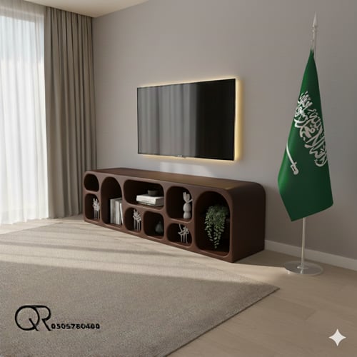 طاولة تلفاز عصرية من الخشب