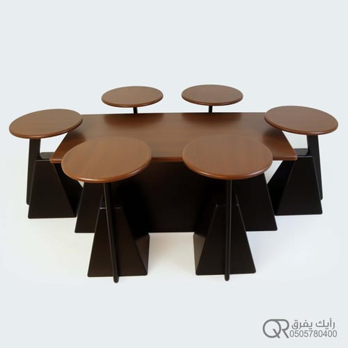 طاولات قهوة عصرية دائري 6+1