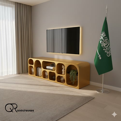 طاولة تلفاز عصرية من الخشب