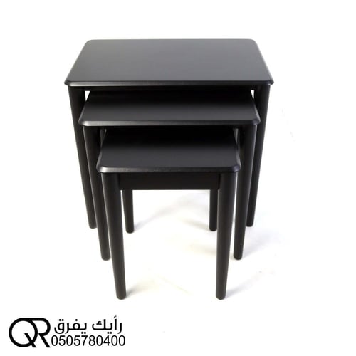 طقم طاولات جانبية "إيليغانس" الخشبي متدرج