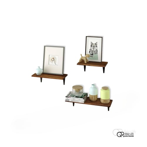 ارفف معلقة من خشبي للأثاث ، ارفف الحائط مصنوعة من...