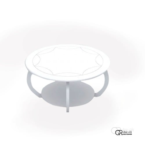 طاولة ضيافة دائرية منقوشة