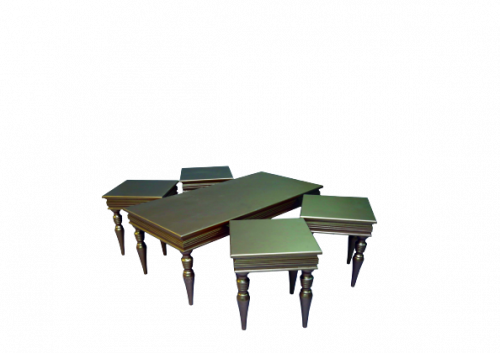 طاولة رئيسية مع 4 طاولات خدمة