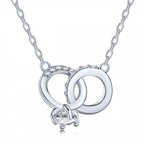 قلادة خطوبه من الفضة و أحجار الCZ