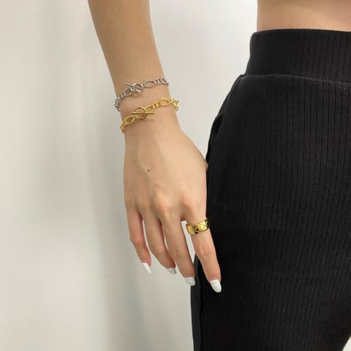 سوار ديور من الفضة المطلية بالروديوم