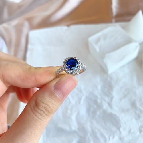 خاتم Blue.R من احجار الـ CZ والفضة