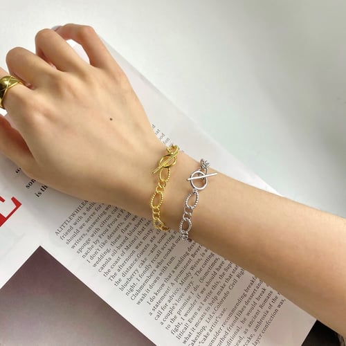 سوار ديور من الفضة المطلية بالروديوم