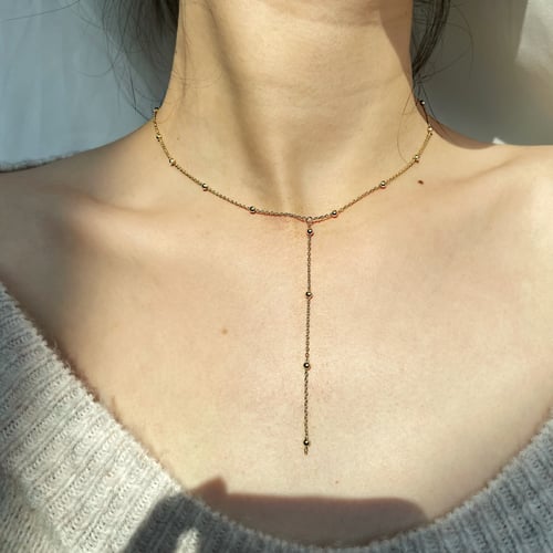 سلسال لونق سنبل من الفضة المطلية بالروديوم