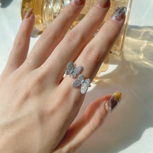 خاتم الفراشة من احجار الـ CZ