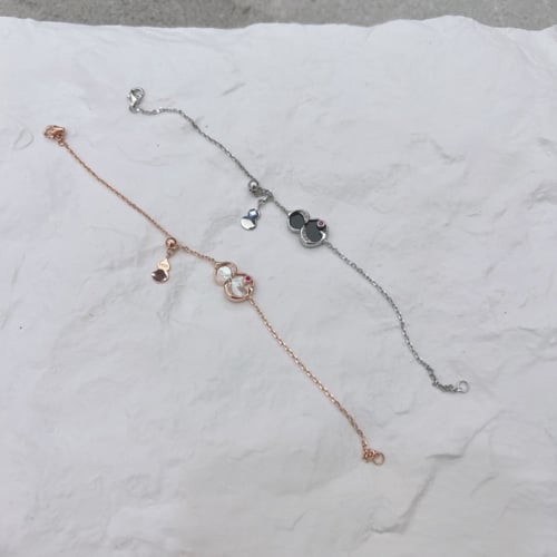 سوار سباركلينج بالمينا و احجار الـCZ والفضة المطلي...