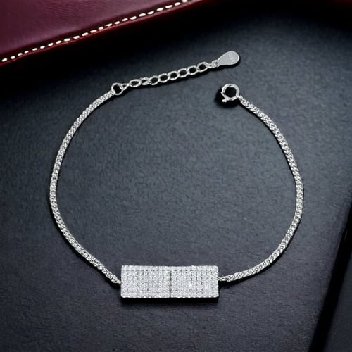 اسوارة مربعة بأحجار الCZ