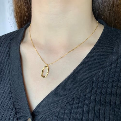 قلادة بورتل من الفضة المطلية بالذهب