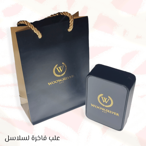 سلسال كاجوال من الفضة المطلية بالروديوم