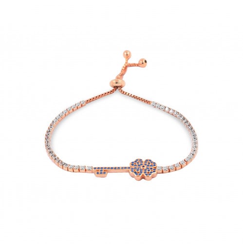 أساور مفتاح التركوز من احجار الـ CZ و الفضة المطلي...