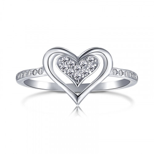 خاتم Deep Heart من احجار الـ CZ والفضة