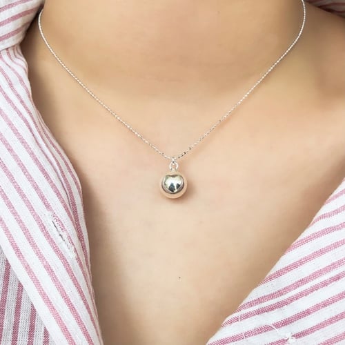 قلادة Circle Of Life من الفضة المطلية بالروديوم