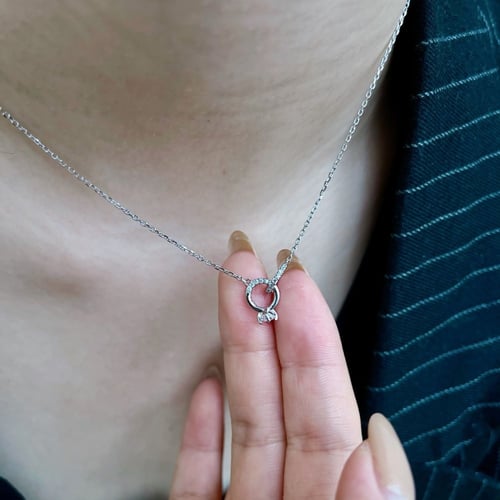 قلادة خطوبه من الفضة و أحجار الCZ