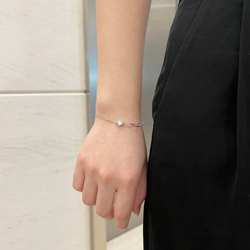 سوار هاف من احجار الـ CZ و الفضة المطلية بالروديوم