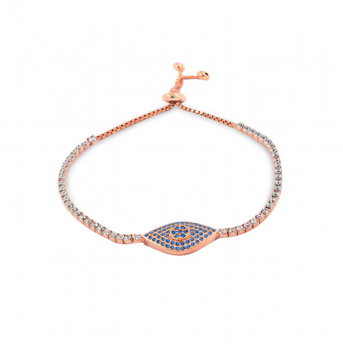 اساور عين التركوز من احجار الـ CZ و الفضة المطلية...