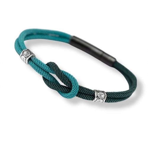 اساور رجالي خيوط أخضر وتركوز